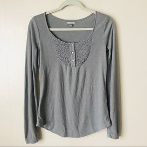 Grey long sleeve Ecote thermal top